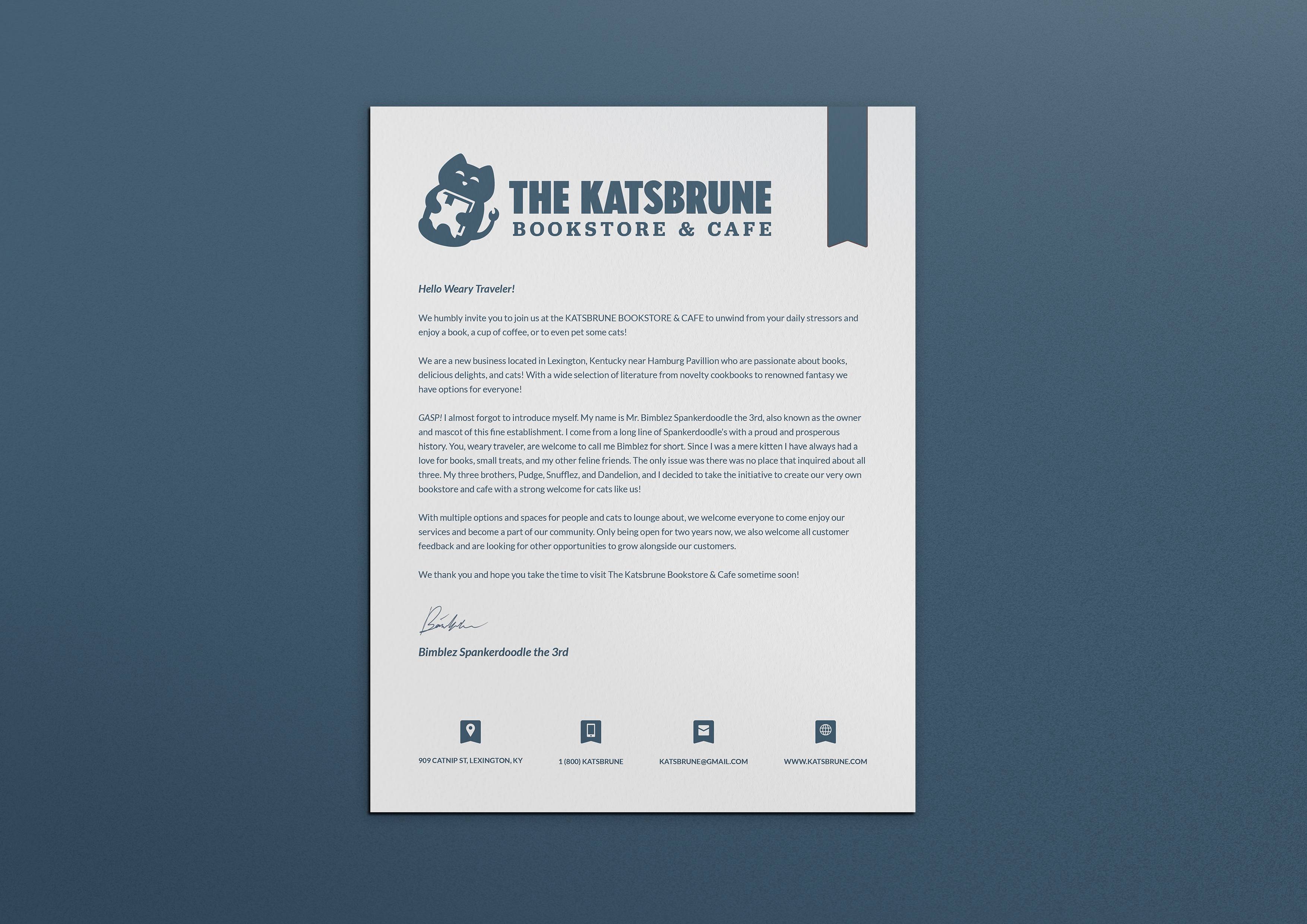 Katsbrune letterhead mockup